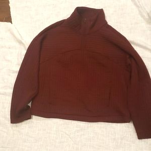 A New Day Burgundy Half Zip Sweater Large